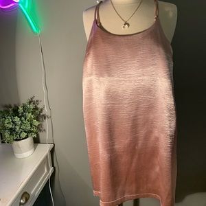Urban Outfitters pink silk shift dress